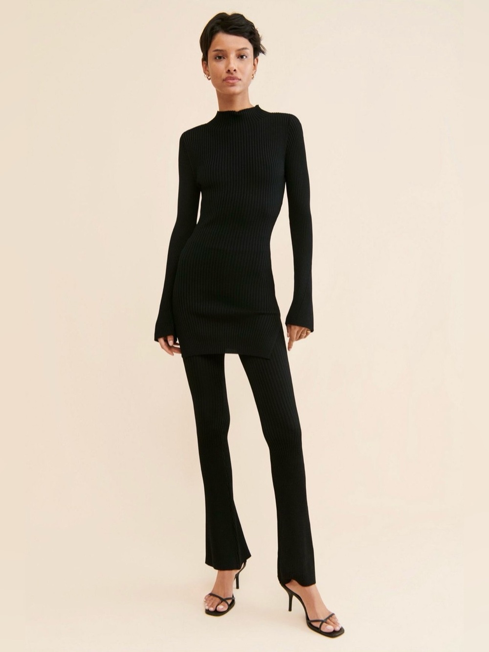 FREE PEOPLE SUBOO ALIFIE KNIT FLARE PANTS